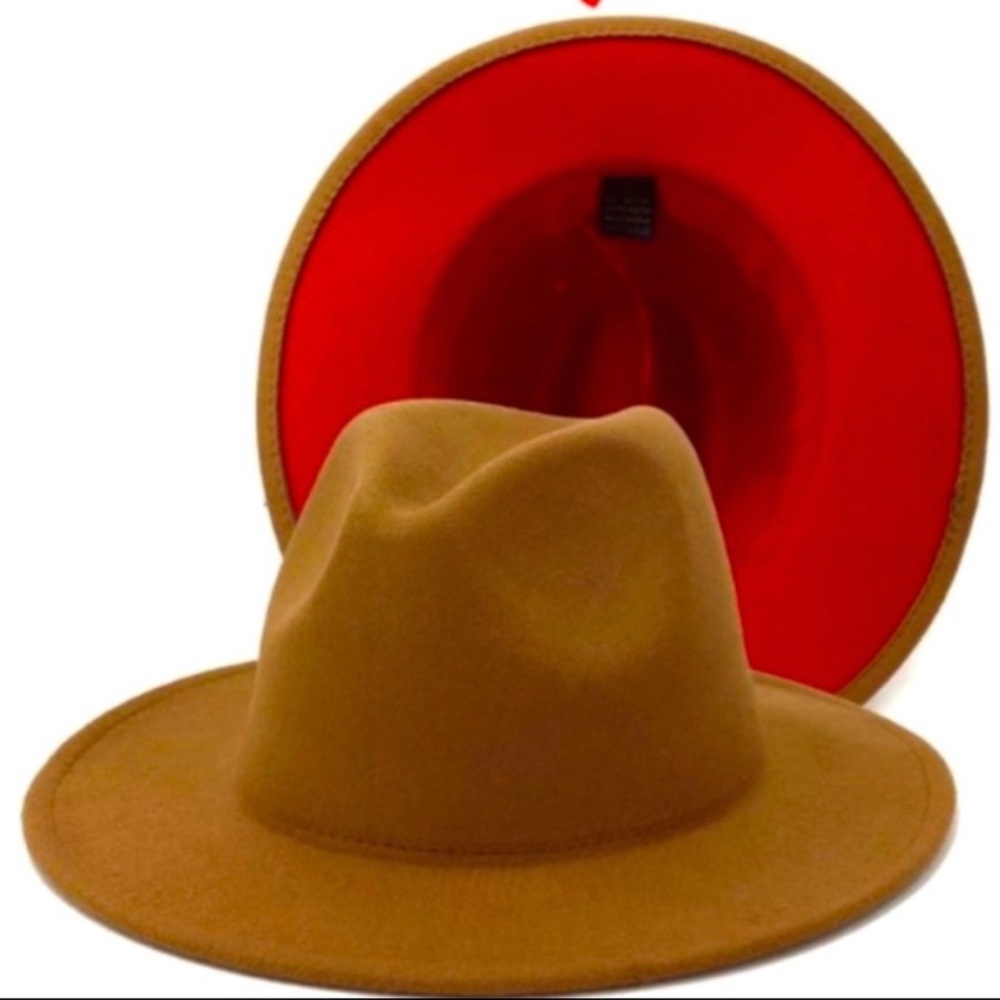 💎Tan Fedora w/Red Bottom